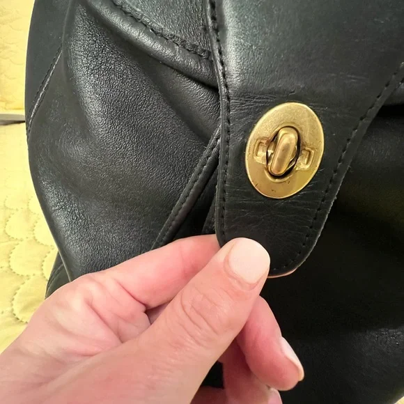 Coach Black Leather Backpack - Picture 4 of 14